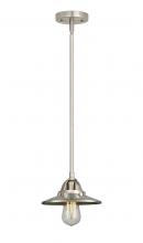  288-1S-SN-M2-SN-LED - Railroad - 1 Light - 8 inch - Brushed Satin Nickel - Cord hung - Mini Pendant