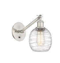 Innovations Lighting 317-1W-SN-G1013-LED - Belfast - 1 Light - 6 inch - Brushed Satin Nickel - Adjustable Sconce