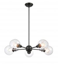 Innovations Lighting 341-5CR-BK-G124-6 - Concord - 5 Light - 30 inch - Matte Black - Cord hung - Chandelier