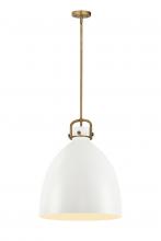 Innovations Lighting 410-1SL-BB-M412-18W - Newton Bell - 1 Light - 18 inch - Brushed Brass - Pendant