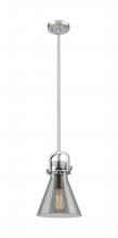 Innovations Lighting 410-1SS-SN-G411-8SM - Newton Cone - 1 Light - 8 inch - Satin Nickel - Mini Pendant