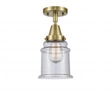 Innovations Lighting 447-1C-AB-G184-LED - Canton - 1 Light - 6 inch - Antique Brass - Flush Mount