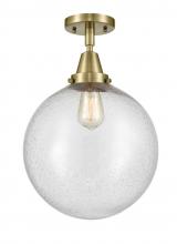 Innovations Lighting 447-1C-AB-G204-12-LED - Beacon - 1 Light - 12 inch - Antique Brass - Flush Mount