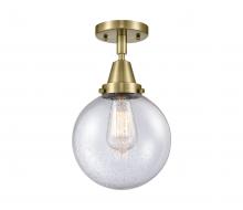 Innovations Lighting 447-1C-AB-G204-8-LED - Beacon - 1 Light - 8 inch - Antique Brass - Flush Mount