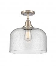 Innovations Lighting 447-1C-SN-G74-L-LED - Bell - 1 Light - 12 inch - Brushed Satin Nickel - Flush Mount