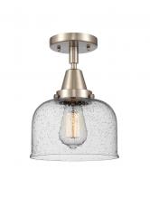 Innovations Lighting 447-1C-SN-G74-LED - Bell - 1 Light - 8 inch - Brushed Satin Nickel - Flush Mount