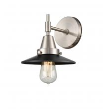 Innovations Lighting 447-1W-SN-M6-BK-LED - Railroad - 1 Light - 8 inch - Satin Nickel - Sconce