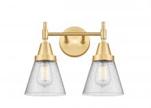 Innovations Lighting 447-2W-SG-G64-LED - Cone - 2 Light - 15 inch - Satin Gold - Bath Vanity Light