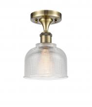 Innovations Lighting 516-1C-AB-G412-LED - Dayton - 1 Light - 6 inch - Antique Brass - Semi-Flush Mount