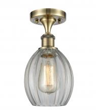 Innovations Lighting 516-1C-AB-G82-LED - Eaton - 1 Light - 6 inch - Antique Brass - Semi-Flush Mount