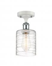 Innovations Lighting 516-1C-WPC-G1113-LED - Cobbleskill - 1 Light - 5 inch - White Polished Chrome - Semi-Flush Mount