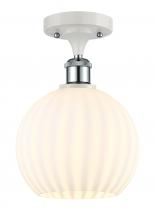 Innovations Lighting 516-1C-WPC-G1217-8WV - White Venetian - 1 Light - 8 inch - White Polished Chrome - Semi-Flush Mount