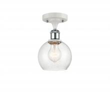 Innovations Lighting 516-1C-WPC-G124-6-LED - Athens - 1 Light - 6 inch - White Polished Chrome - Semi-Flush Mount