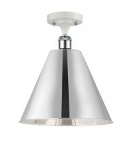 Innovations Lighting 516-1C-WPC-MBC-12-PC-LED - Berkshire - 1 Light - 12 inch - White Polished Chrome - Semi-Flush Mount