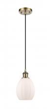 Innovations Lighting 516-1P-AB-G81-LED - Eaton - 1 Light - 6 inch - Antique Brass - Cord hung - Mini Pendant