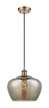 Innovations Lighting 516-1P-AB-G96-L - Fenton - 1 Light - 11 inch - Antique Brass - Cord hung - Mini Pendant