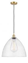 Innovations Lighting 516-1P-SG-GBD-164-LED - Bristol - 1 Light - 16 inch - Satin Gold - Cord hung - Pendant