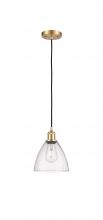 Innovations Lighting 516-1P-SG-GBD-754-LED - Bristol - 1 Light - 8 inch - Satin Gold - Cord hung - Mini Pendant