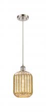 Innovations Lighting 516-1P-SN-G460-7ME - Preston Cylinder - 1 Light - 7 inch - Brushed Satin Nickel - Cord hung - Mini Pendant