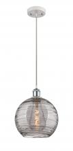 Innovations Lighting 516-1P-WPC-G1213-10SM - Athens Deco Swirl - 1 Light - 10 inch - White Polished Chrome - Cord hung - Mini Pendant