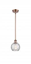 Innovations Lighting 516-1S-AC-G1215-6 - Athens Water Glass - 1 Light - 6 inch - Antique Copper - Mini Pendant