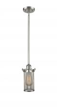 Innovations Lighting 516-1S-SN-CE219-LED - Bleecker - 1 Light - 4 inch - Brushed Satin Nickel - Mini Pendant