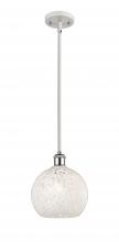 Innovations Lighting 516-1S-WPC-G1216-8WM - White Mouchette - 1 Light - 8 inch - White Polished Chrome - Mini Pendant