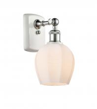 Innovations Lighting 516-1W-WPC-G461-6-LED - Norfolk - 1 Light - 6 inch - White Polished Chrome - Sconce