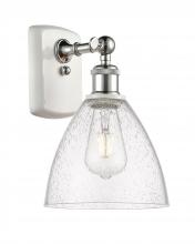 Innovations Lighting 516-1W-WPC-GBD-754-LED - Bristol - 1 Light - 8 inch - White Polished Chrome - Sconce