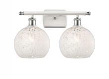 Innovations Lighting 516-2W-WPC-G1216-8WM - White Mouchette - 2 Light - 18 inch - White Polished Chrome - Bath Vanity Light