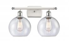 Innovations Lighting 516-2W-WPC-G124-8-LED - Athens - 2 Light - 18 inch - White Polished Chrome - Bath Vanity Light