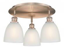 Innovations Lighting 516-3C-AC-G381 - Castile - 3 Light - 18 inch - Antique Copper - Flush Mount