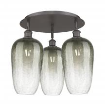 Innovations Lighting 516-3C-OB-G484-7SL - Brookhaven Flute - 3 Light - 19 inch - Oil Rubbed Bronze - Flush Mount