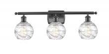 Innovations Lighting 516-3W-BK-G1213-6 - Athens Deco Swirl - 3 Light - 26 inch - Matte Black - Bath Vanity Light