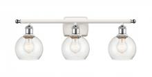 Innovations Lighting 516-3W-WPC-G124-6-LED - Athens - 3 Light - 26 inch - White Polished Chrome - Bath Vanity Light