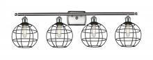 Innovations Lighting 516-4W-SN-CE-8-BK - Lake Placid - 4 Light - 38 inch - Brushed Satin Nickel - Bath Vanity Light