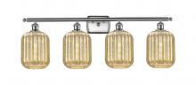 Innovations Lighting 516-4W-SN-G460-7ME - Preston Cylinder - 4 Light - 37 inch - Brushed Satin Nickel - Bath Vanity Light
