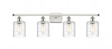 Innovations Lighting 516-4W-WPC-G1113-LED - Cobbleskill - 4 Light - 35 inch - White Polished Chrome - Bath Vanity Light