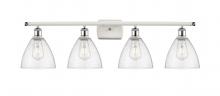 Innovations Lighting 516-4W-WPC-GBD-754-LED - Bristol - 4 Light - 38 inch - White Polished Chrome - Bath Vanity Light