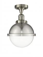 Innovations Lighting 517-1CH-SN-HFS-82-SN-LED - Hampden - 1 Light - 9 inch - Brushed Satin Nickel - Semi-Flush Mount