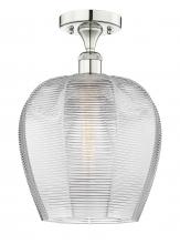 Innovations Lighting 616-1F-PN-G462-12 - Norfolk - 1 Light - 12 inch - Polished Nickel - Semi-Flush Mount