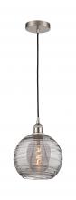 Innovations Lighting 616-1P-SN-G1213-10SM - Athens Deco Swirl - 1 Light - 10 inch - Brushed Satin Nickel - Cord hung - Mini Pendant