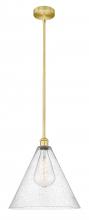 Innovations Lighting 616-1S-SG-GBC-164-LED - Berkshire - 1 Light - 16 inch - Satin Gold - Cord hung - Pendant