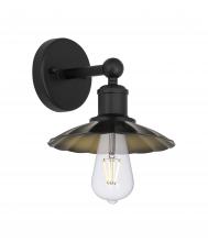 Innovations Lighting 616-1W-BK-M17-BK - Scallop - 1 Light - 8 inch - Matte Black - Sconce