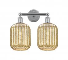 Innovations Lighting 616-2W-PC-G460-7ME - Preston Cylinder - 2 Light - 16 inch - Polished Chrome - Bath Vanity Light