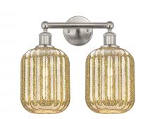 Innovations Lighting 616-2W-SN-G460-7ME - Preston Cylinder - 2 Light - 16 inch - Brushed Satin Nickel - Bath Vanity Light