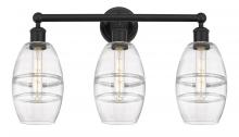 Innovations Lighting 616-3W-BK-G557-6CL - Vaz - 3 Light - 24 inch - Matte Black - Bath Vanity Light