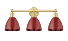 Innovations Lighting 616-3W-SG-MBD-75-RD - Plymouth - 3 Light - 26 inch - Satin Gold - Bath Vanity Light