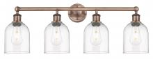 Innovations Lighting 616-4W-AC-G558-6CL - Bella - 4 Light - 33 inch - Antique Copper - Bath Vanity Light