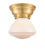 Innovations Lighting 623-1F-SG-G321-LED - Olean - 1 Light - 7 inch - Satin Gold - Flush Mount